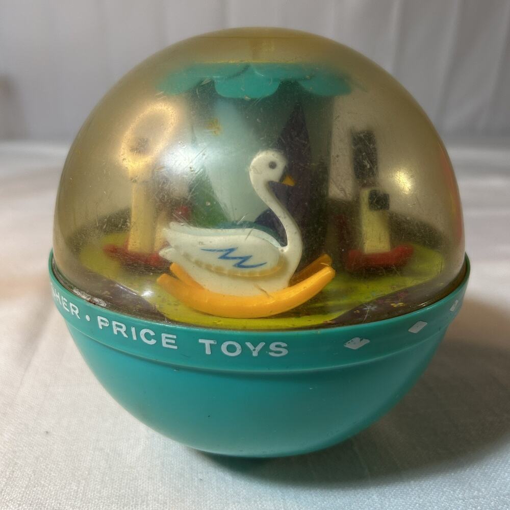 Fisher Price Vintage Roly Poly Chime Ball Toy Model #165 (1966) Preschool‎ Toy